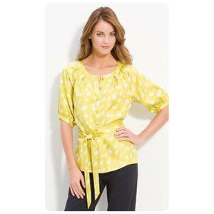Kate Spade Sierra Silk Top w/ Belt Tie sz S